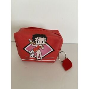 Betty Boop Key Chain Coin Purse Key Ring With Lip Charm New